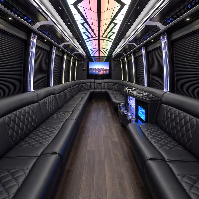 30 Passenger Party Bus Inside