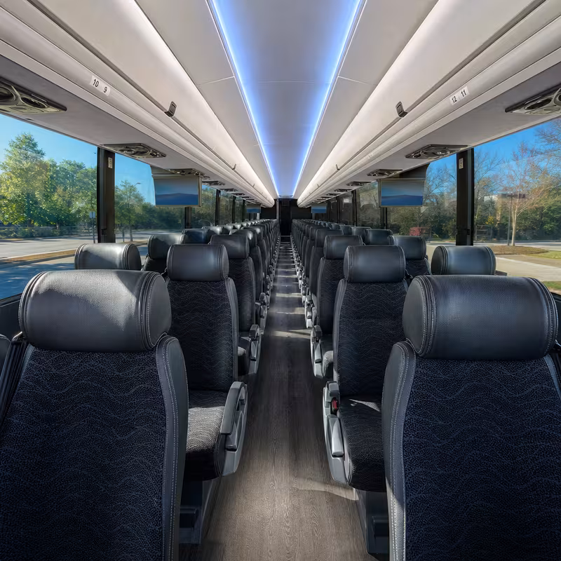 40-56 Passenger Charter Bus Inside