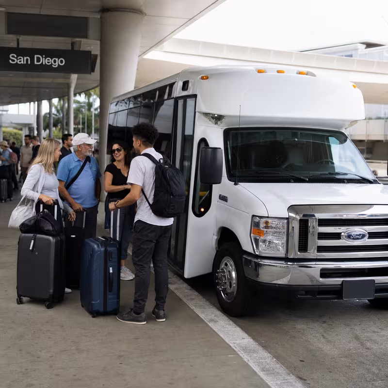 Black Mercedes Sprinter van staged for an Memphis Airport Transportation group
