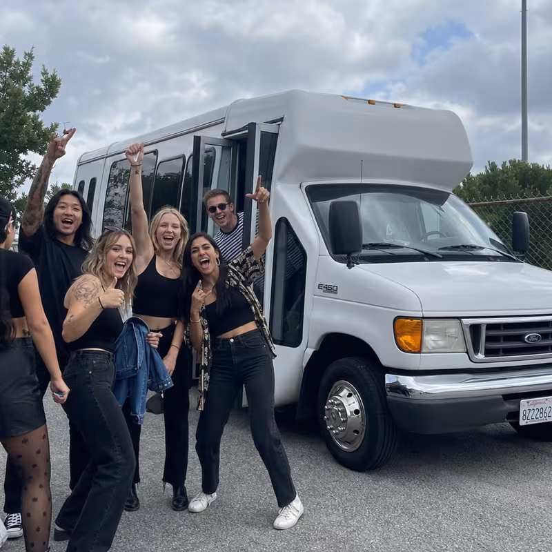 Black Mercedes Sprinter van staged for an Memphis Concert Transportation group