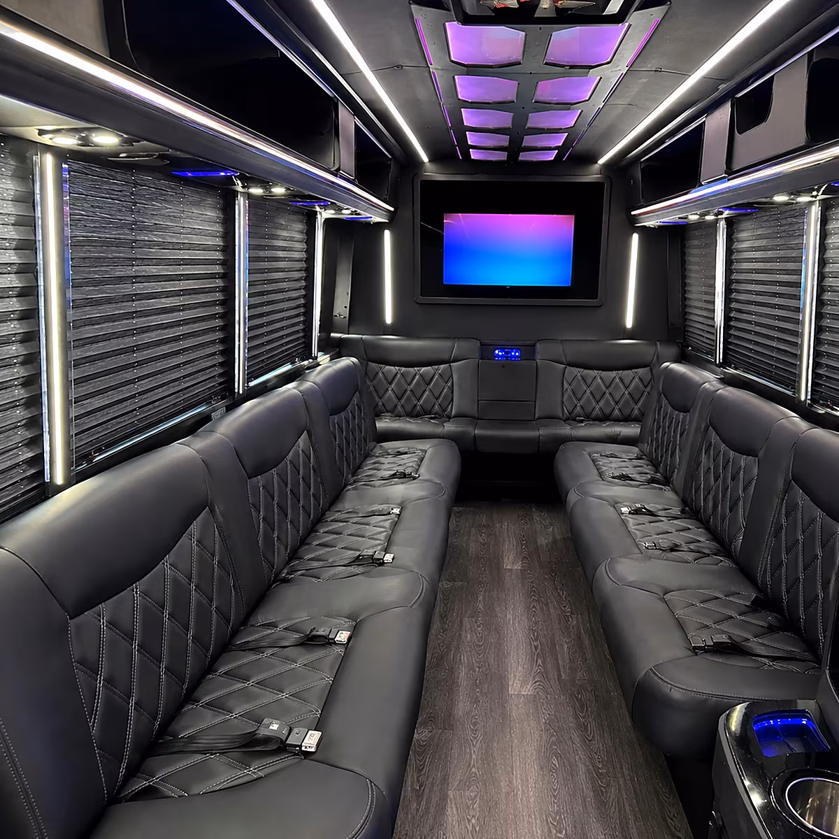 Memphis Private Event Transportation party bus interior