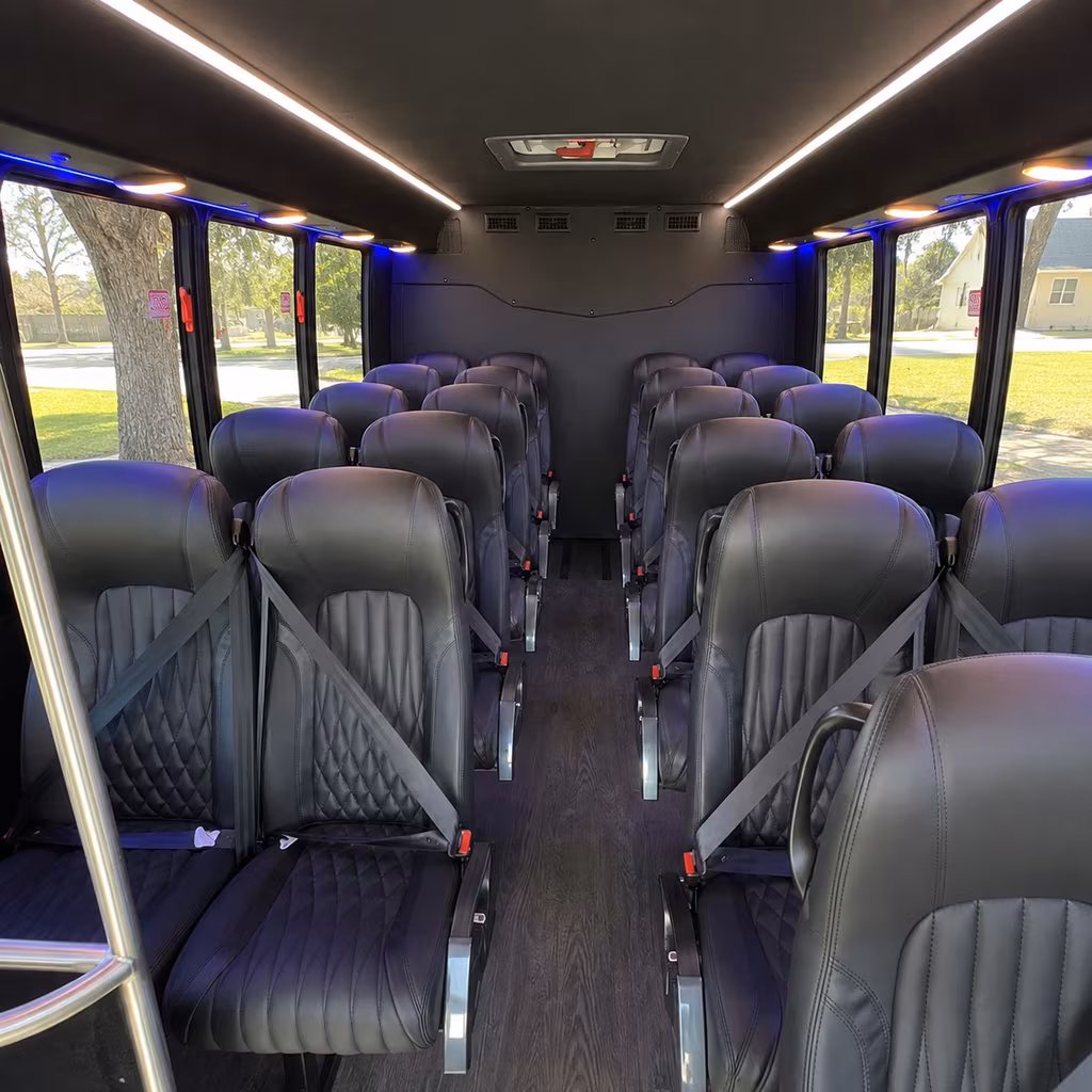 Memphis School Event Transportation party bus interior