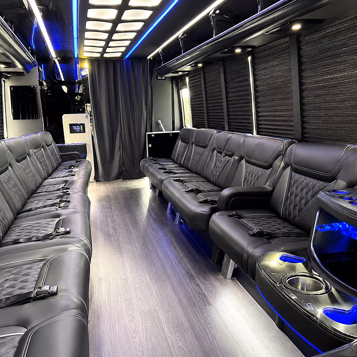 Memphis Winery Tour & Pub Crawl Transportation party bus interior